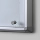 Interiérová vitrína 6xA4, posuvné dveře, metalová záda