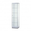 Osvětlená barva elox, skleněná produktová vitrína 500x2000x500mm